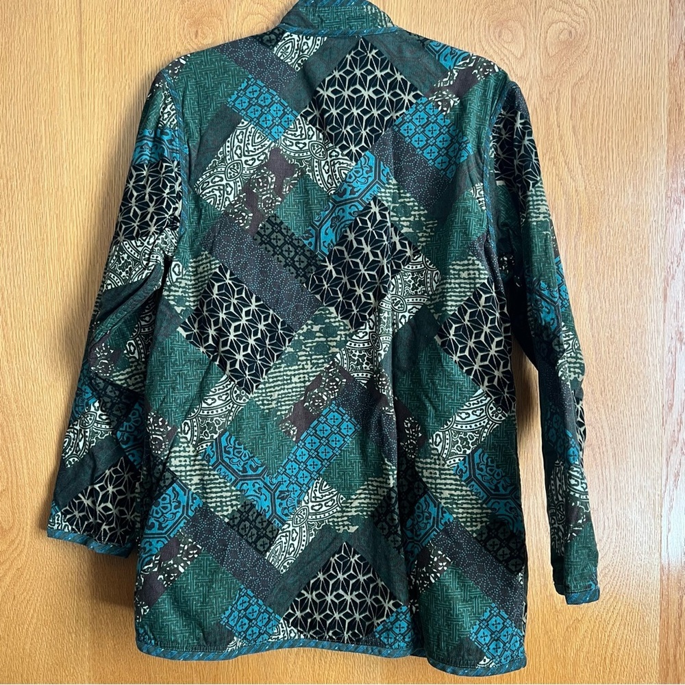 Koos Size Medium Pattern/Tan Reversible Corduroy … - image 4